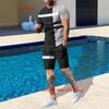 Summer Streetwear Men Tracksuit Set T-Shirt Shorts Set Casual Suit Fashion Outfit Male Oversized Streetwear Mens Clothing