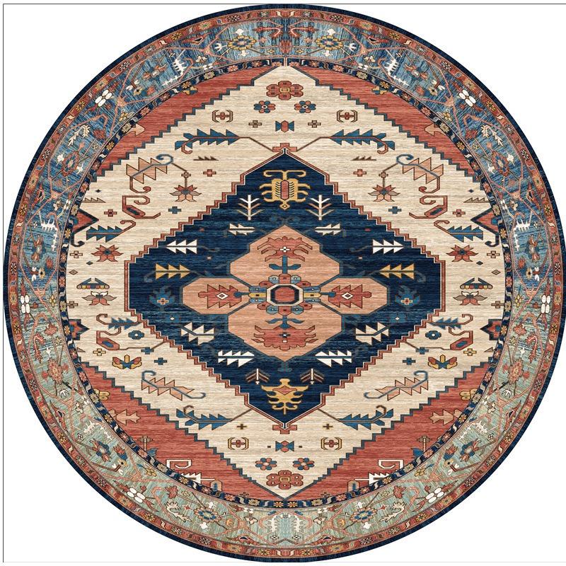 Ретро Богемные Круглые Ковры Гостиная Роскошная Диванная Зона Кресло Нескользящий Мягкий Напольный Коврик Декор Спальни