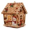 Plymagic DIY Pearl Art - Christmas Collection, 3D Wooden House Rhinestone Diamond Painting Kit with Pearl Beads