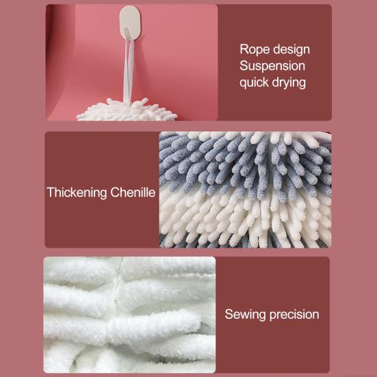 Полотенце для рук с подвесным шнурком. Высоковпитывающее, быстросохнущее, сверхтонкое волокно.