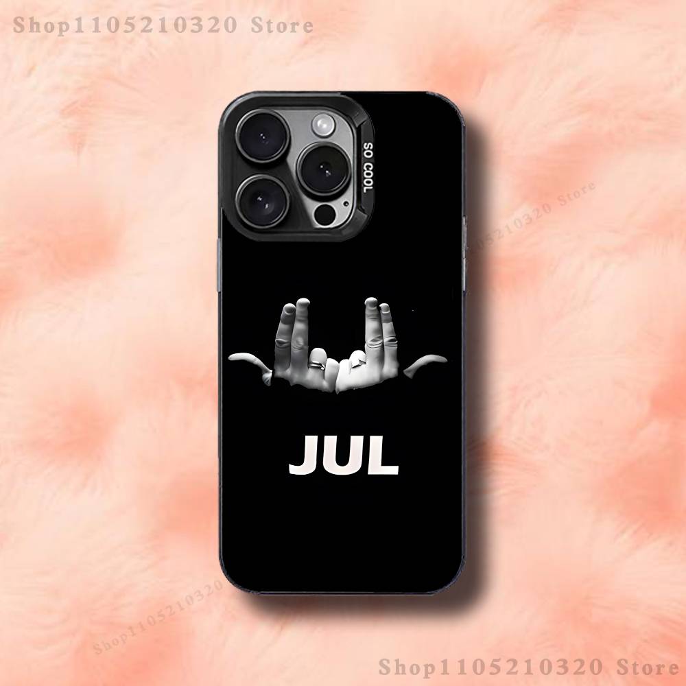 Чехол для телефона от рэпера J-JUL для iPhone 17,16,15,14,13,12,11,Pro,Max,Plus,E,Air,Mini Черный ТПУ Чехол