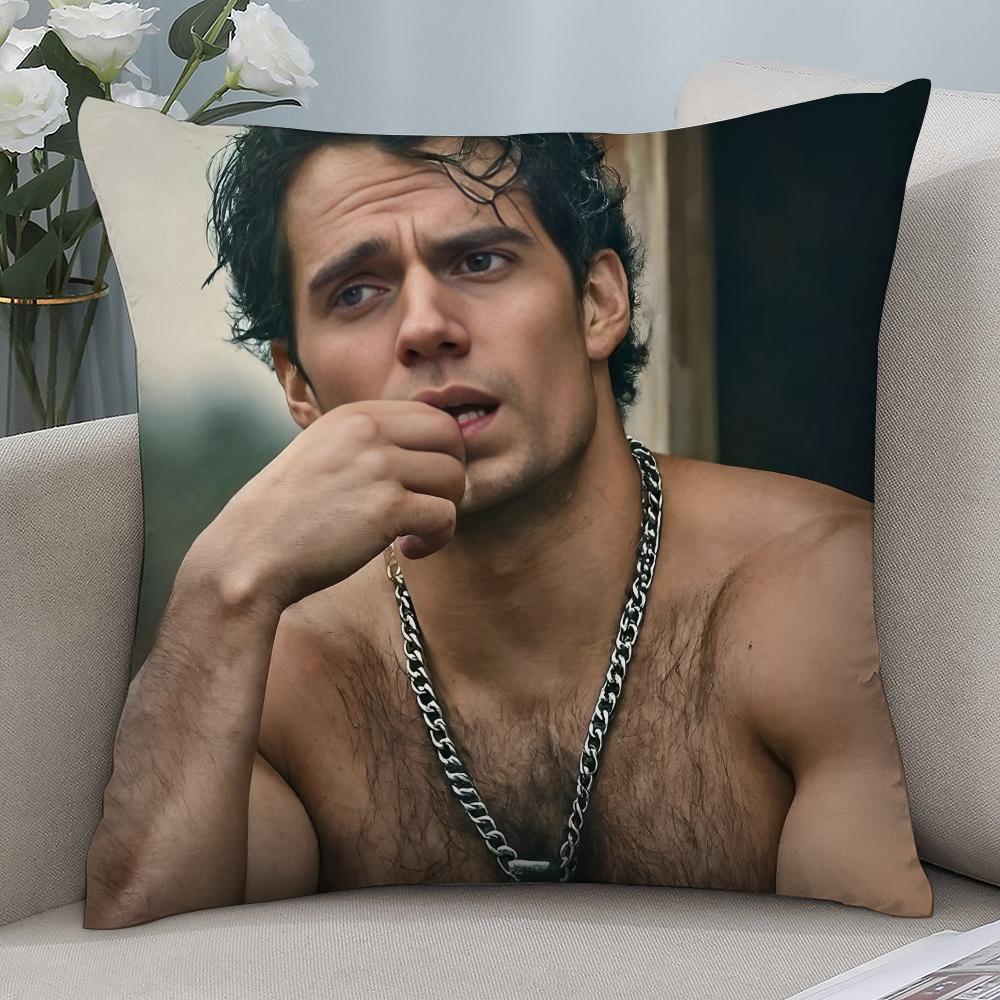 Наволочка для подушки Super Star H-Henry Cavill 3D-печать Полиэфирное волокно 40*40 см Домашний диван Декоративная наволочка для подушки Подарок на праздник