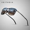 VEITHDIA Men's Vintage Square Sunglasses Polarized UV400 Lens Eyewear Male Sun Glasses For Men