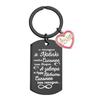 1Pc Stainless Steel Commemorative Gift Love Accessories Fashion Accessories Engraved Keychain Simple Style Black Russian Keychain