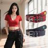 Adjustable Dopamine Flower Belt Y2k Women's Jeans Belt Pin Buckle Waistband  for Pants