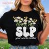 Ретро SLP Ваши Слова Имеют Значение Футболка Логопедия Терапия Логопед Патолог Супервайзер винтажная Стиранная Мягкая