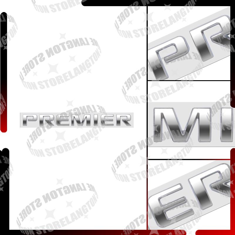 Metal Car Body Premier Letter Emblem 3D Sticker Tail Decals For Chevrolet Blazer Traverse Trailblazer Malibu Suburban Equinox XF1