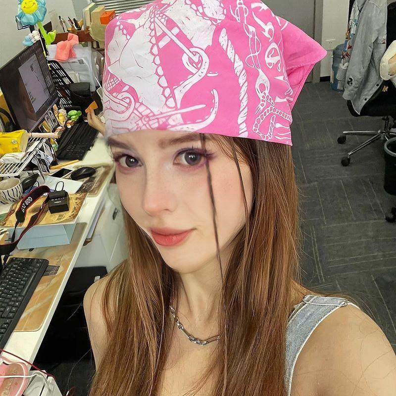 Retro European American Style Headscarf Early Ancient Sweet Cool Sexy Hair Towel Hip Hop Cycling Square Scarf Photo Props Hair Band Decoration