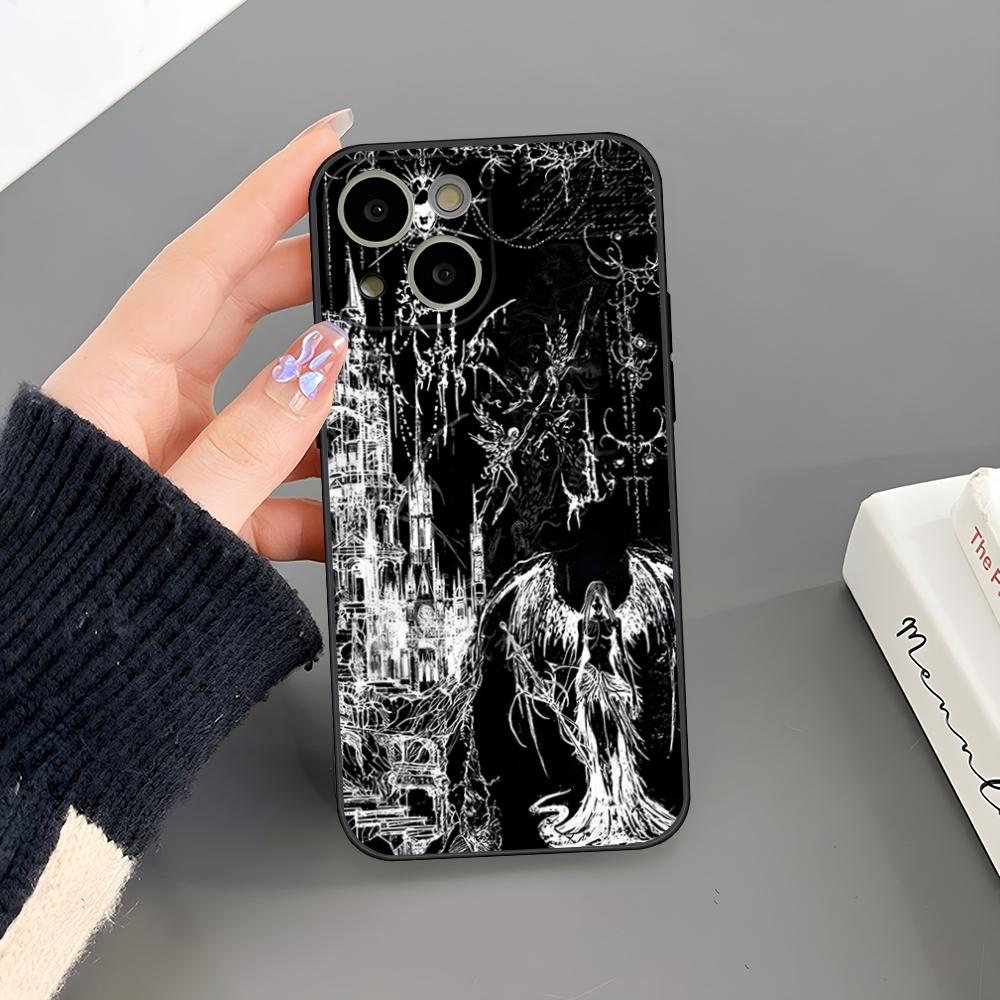 Крутой Готический Скульптурный Чехол-Телефон Девушка Для Iphone 16 Plus 15 14 Pro Max 13 Mini 11 12 Xr X Xs 6 7 8 SE Plus Задняя Крышка