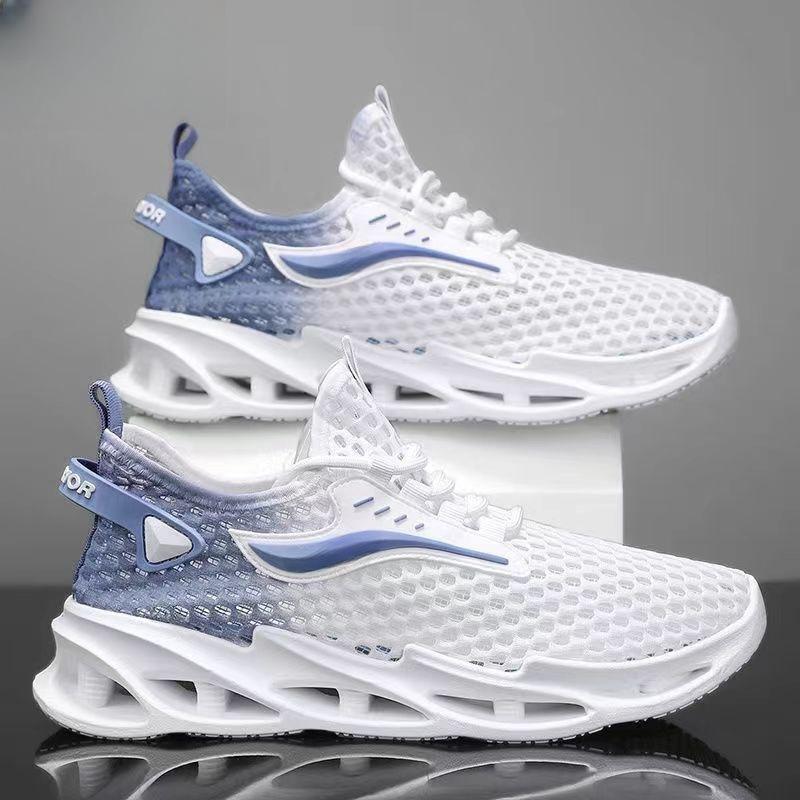 Men's shoes summer breathable hollow blade sole mesh shoes comfortable breathable lightweight mesh casual low-top running shoes