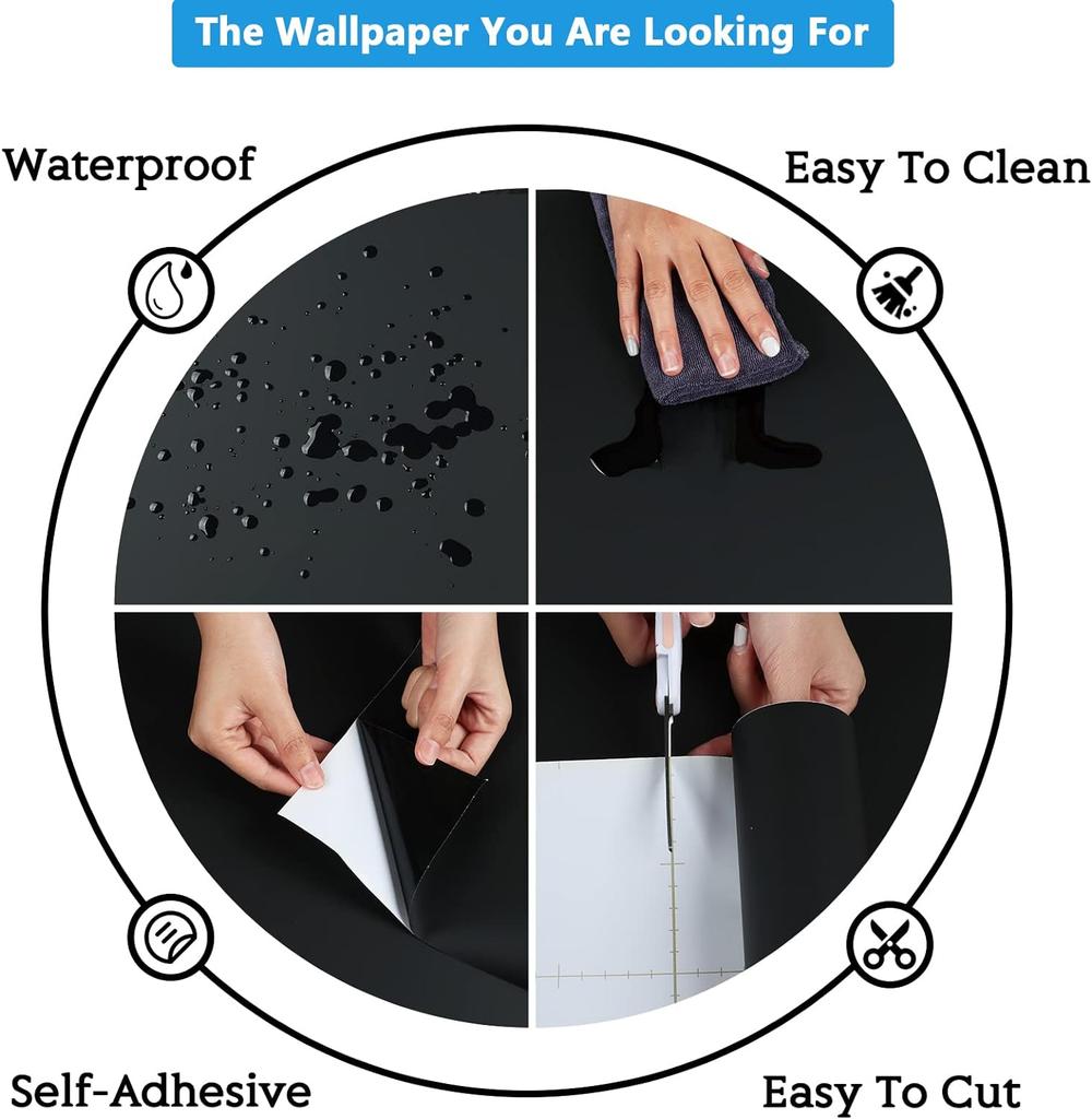 Самоклеящаяся виниловая пленка обои водонепроницаемые наклейки на стену для ванной кухни мебели комнатный декор обустройство дома