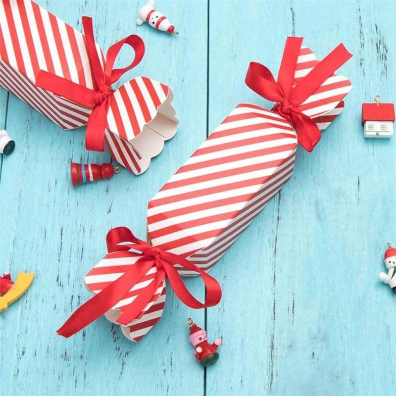 50Pieces Christmas Treat Boxes Cookie Candy Case Party Treat Boxes For Wedding Birthday Christmas Bridal Showers