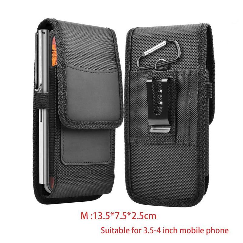 Universal Oxford Nylon Phone Bag Belt Clip Pouch Case Waist Bag for 3.5-6.3 Inch Phone