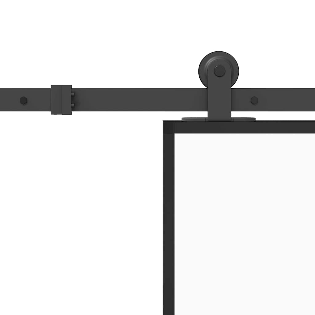 Vidaxl Drzwi Przesuwne Z Osprzętem, Szkło Esg I Aluminium, 76X205 Cm