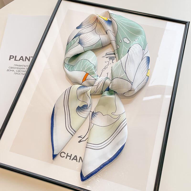Elegant Chinese Style Women's Silk Scarf with Gift Box