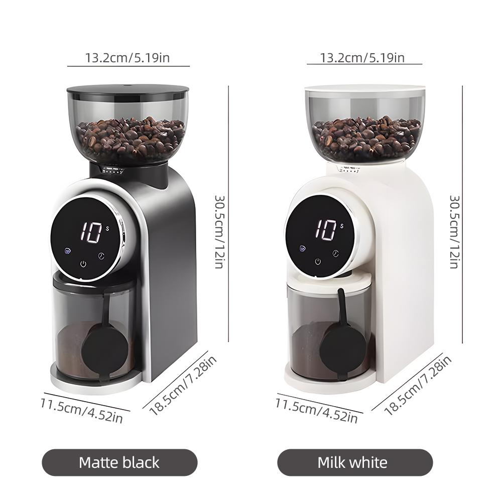 Мельница для кофейных зерен с коническими жерновами для эспрессо/французской прессы/турецких кофеварок с сенсорным экраном