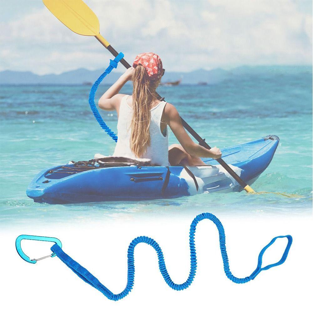 with Safety Hook Adjustable Tie Rope 4 Colors Canoe Safety Rope for Kayak Paddles