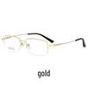 Ultralight Men's Business Titanium Semi-Rimless Eyeglass Frame for Prescription Glasses