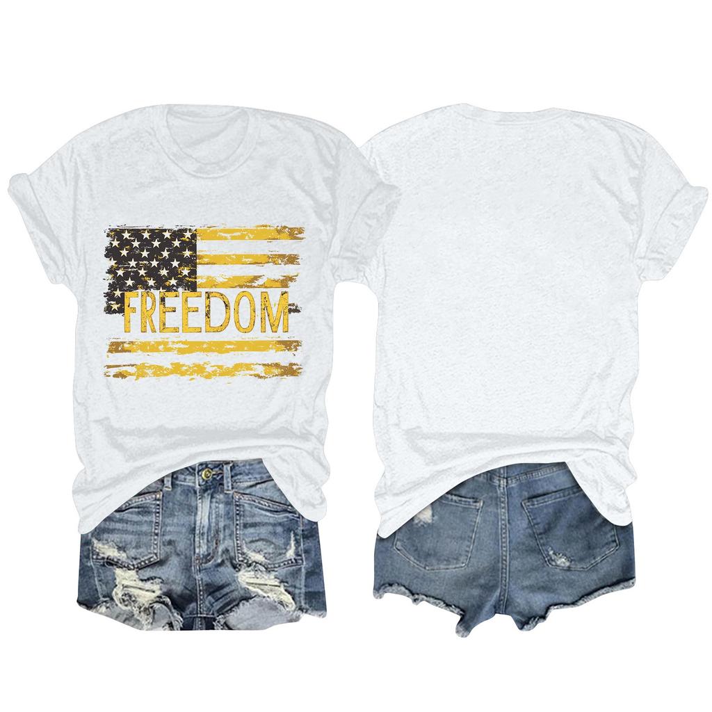 Женская мода больших размеров с принтом в стиле винтаж LA, повседневный топ с короткими рукавами