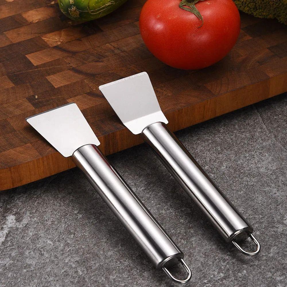 2Pcs Multifunctional Kitchen Cleaning Scraper Heavy-Duty Glue Scraper Ice Thawing Scraper Stovetop