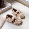 Children Plush Flats Shoes Boys Girls Winter Warm Shoes Fashion Soft Bottom Anti-slippery Kids Casual Shoes Slip-on Size 21-33