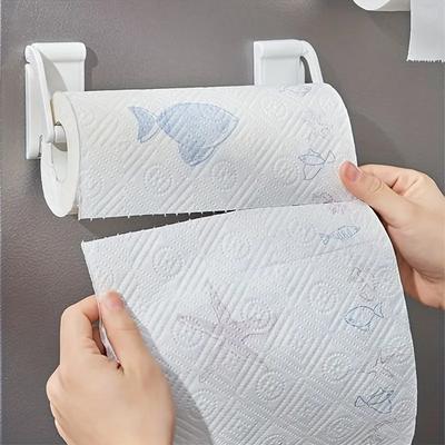 2 шт. Держатель для бумажных полотенец, кухонный, для холодильника, рулонный, без перфорации, настенный, с магнитной фиксацией, пластиковый держатель для пищевой пленки