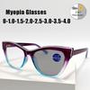 Fashion Photochromic Myopic Glasses Retro Cat Eye Classic Trend Glasses for Men and Women Minus Diopter Eyeglasses 0 To -4.0