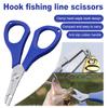 Крючок Ножницы для лески Рыболовный инструмент Открытое двойное кольцо/плоскогубцы для вытягивания лески/режущая кромка лески U-образные рыболовные ножницы