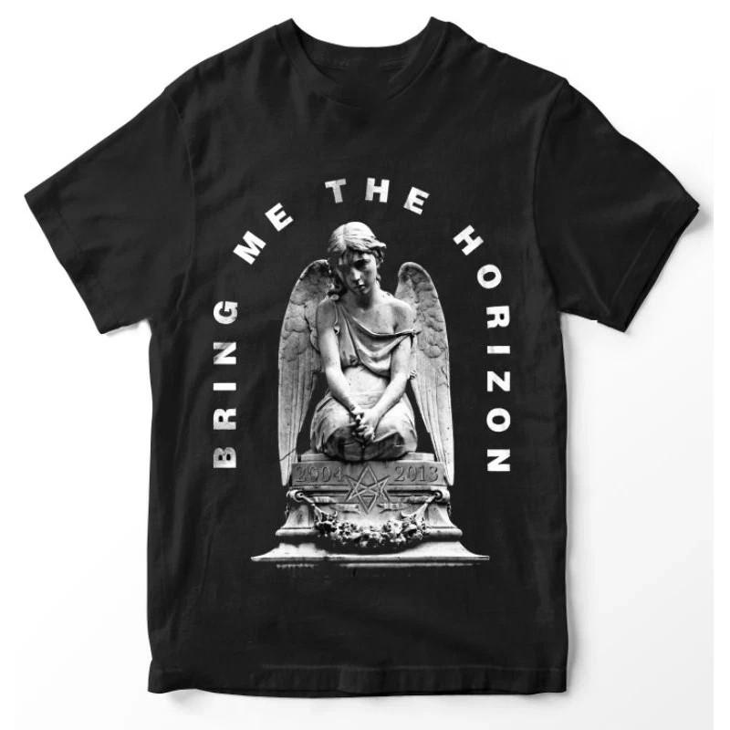 РЕДКИЙ! СИМПАТИЧНАЯ Футболка Bring Me the Horizon Для Фанатов Хлопок Черный S-5XL ГОРЯЧАЯ НОВАЯ Унисекс Футболка