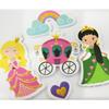 30 Stickers - EVA Foam - Princesses - Glitter