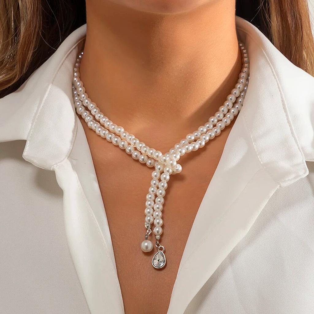 Ingemark винтажное ожерелье с подвеской из искусственного жемчуга в форме сердца OT, пряжка, женское свадебное ожерелье с бусинами, аксессуары на шею, новинка, ювелирные изделия