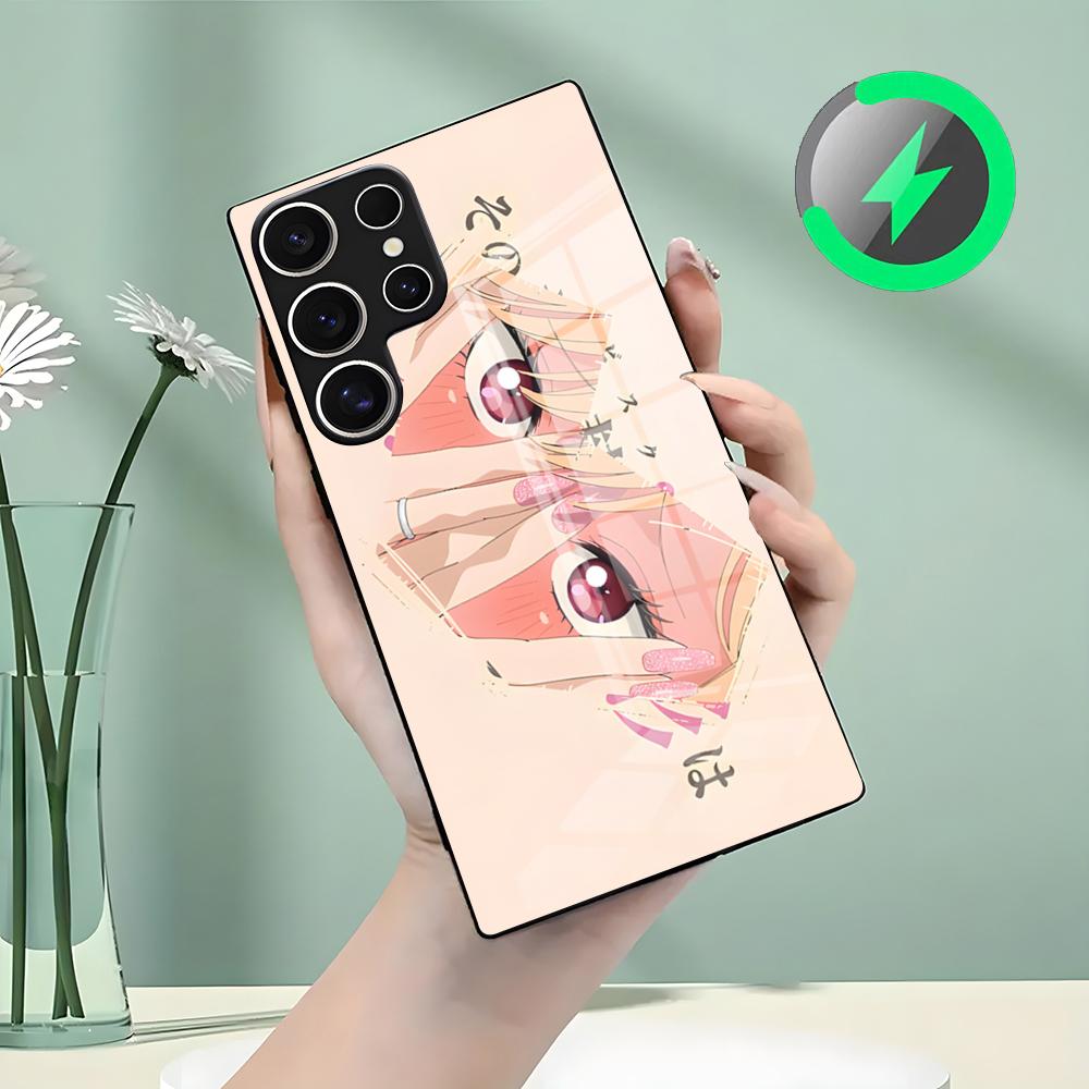 Чехол для телефона Kitagawa Marin для Samsung S26 S25 S24 S23 S22 S21 S20 Edge Ultra Plus FE для Magsafe Стеклянный чехол