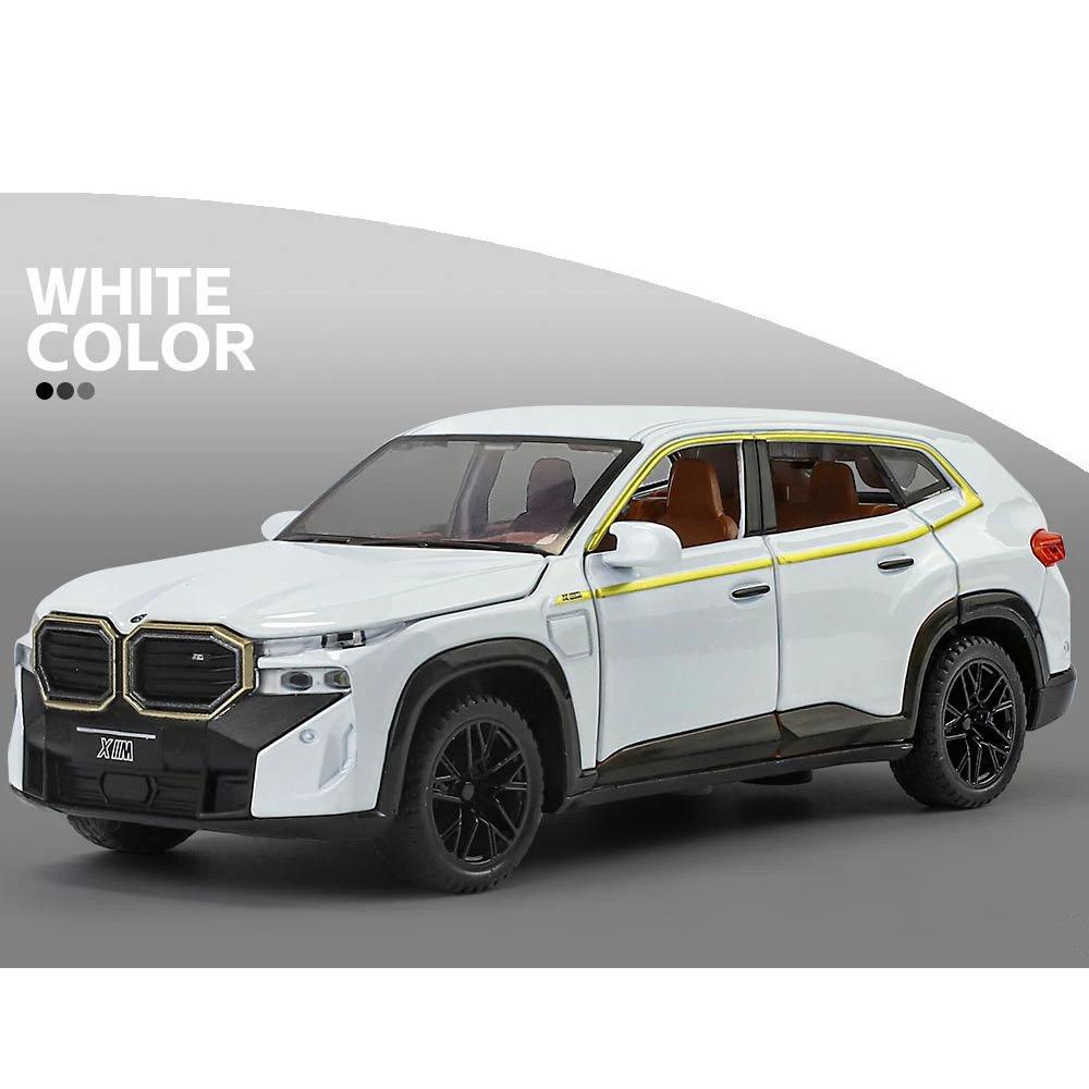 1/32 BMW The XM SUV Модель спортивного автомобиля из сплава Литой металлический игрушечный автомобиль Автомобили новой энергии Модель автомобиля Симуляция Звук и свет Детский подарок