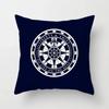 Home Decor Compass Anchor Pillow Cover Blue Mediterranean Cushion  Gift Sofa Office  Accessory Ornament 45x45cm