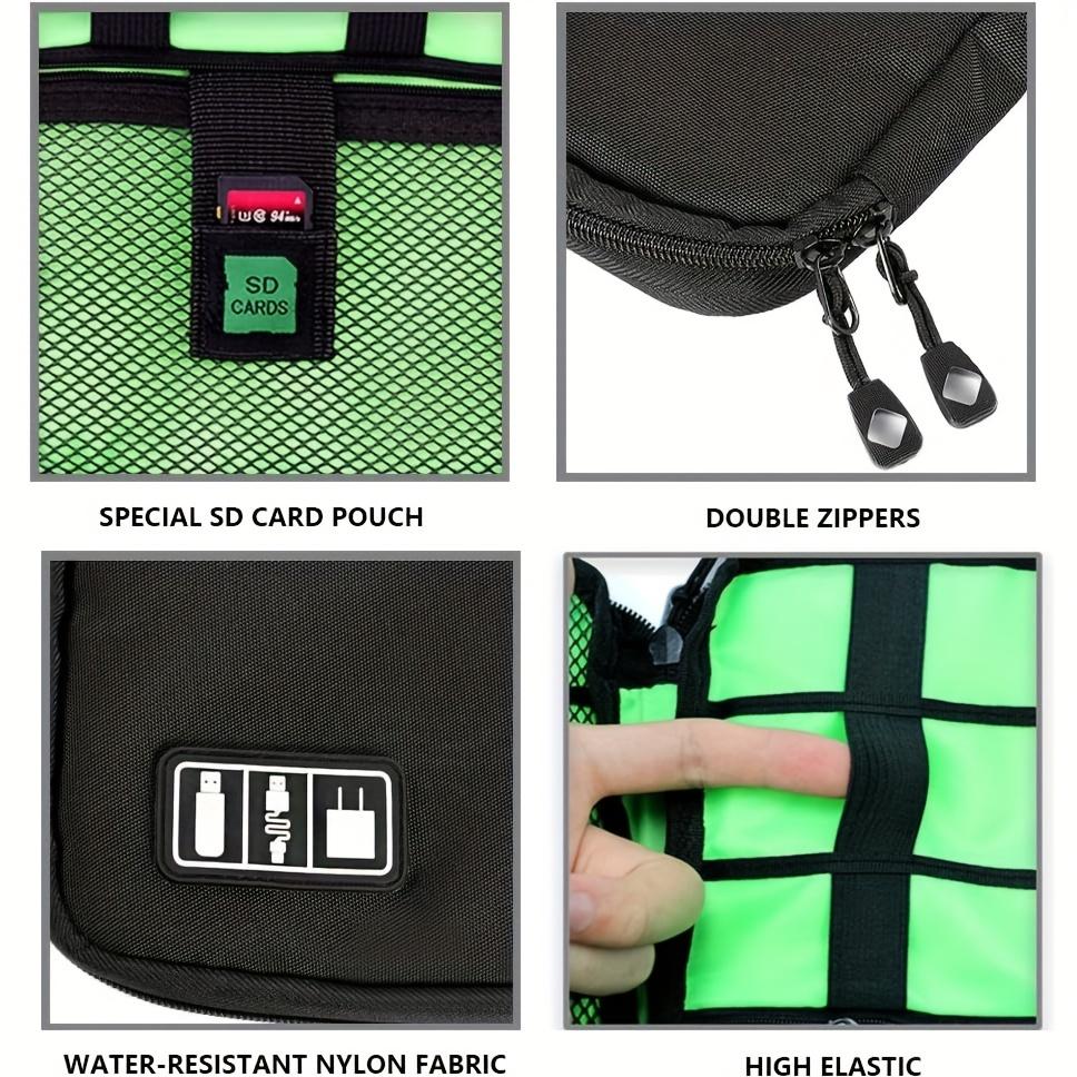 Прочная нейлоновая сумка-органайзер для путешествий, портативный чехол для электронных аксессуаров для кабелей, телефонов, наушников, высокой вместимости