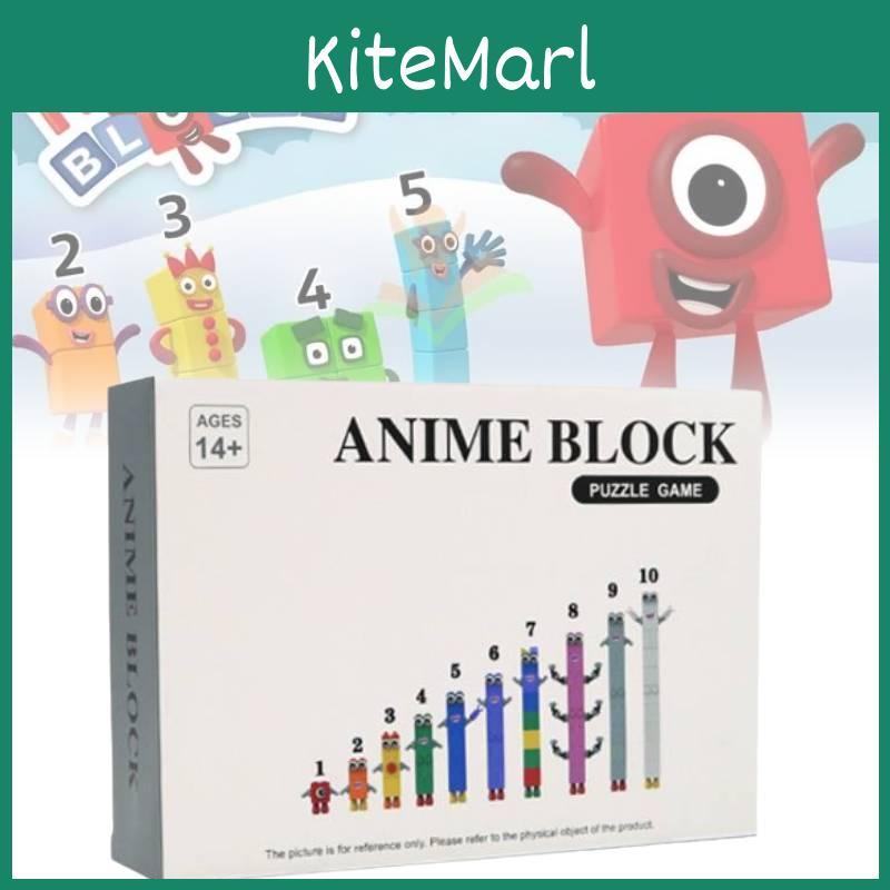 Creative Small Particle Building Toy Set Number Block Figurine Model 10pcs