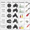 1 шт. HS обжимные клещи, плоскогубцы, штампы, вилка, изоляция трубки, неизолированный флаг, клеммы для коаксиального кабеля, сменные обжимные YEFYM