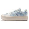 Li Ning Puff Platform Non-Slip Low-Top Skate Shoes Women Sneaker Denim-Sky-Blue AZGT026-10