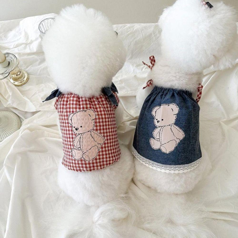 Удобное Милое Платье для Собаки Мультяшное Дышащее Платье Принцессы для Кошки Тонкий Дизайн Мягкая Летняя Одежда для Питомца Весна