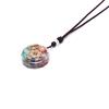 Orgonite Pendant Om Necklace Chakra Healing Energy Meditation Jewelry Handmade