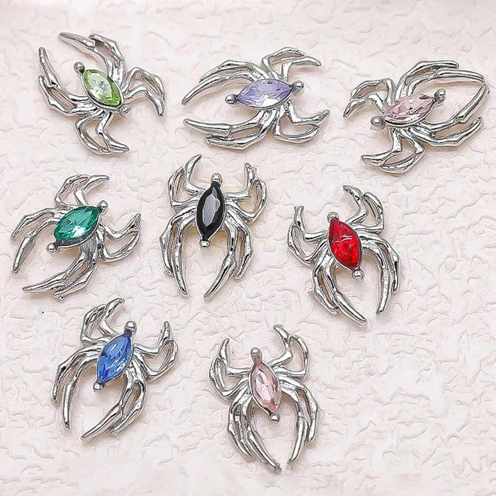 5pcs/set Nail Art Decorations Halloween Spider Nail Rhinestones Manicurist