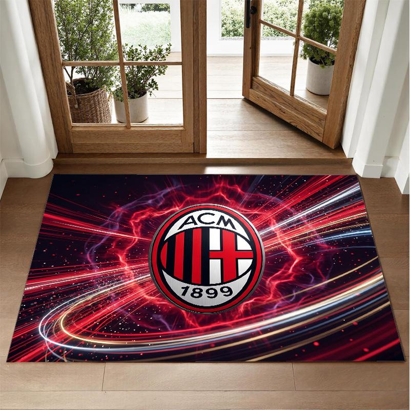 Ковер из хрустального велюра в дизайне AC Milan, мягкий декоративный коврик для прихожей спальни