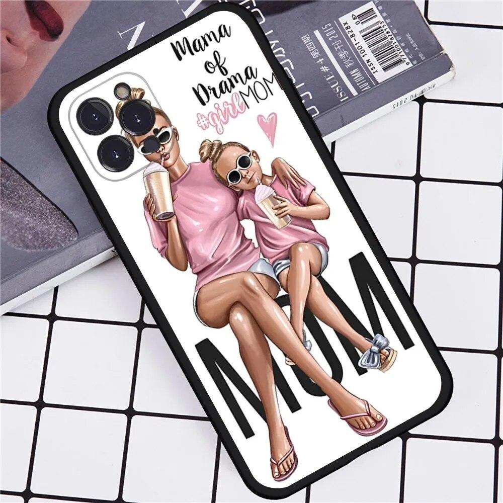 Чехол для телефона «Мама, девочка, сын» для iPhone Samsung Galaxy Redmi Xiaomi Oppo OnePlus Note SA 7 8 9 10 11 12 13 14 20 21 22 23 53 54 Pro Max Plus Ultra