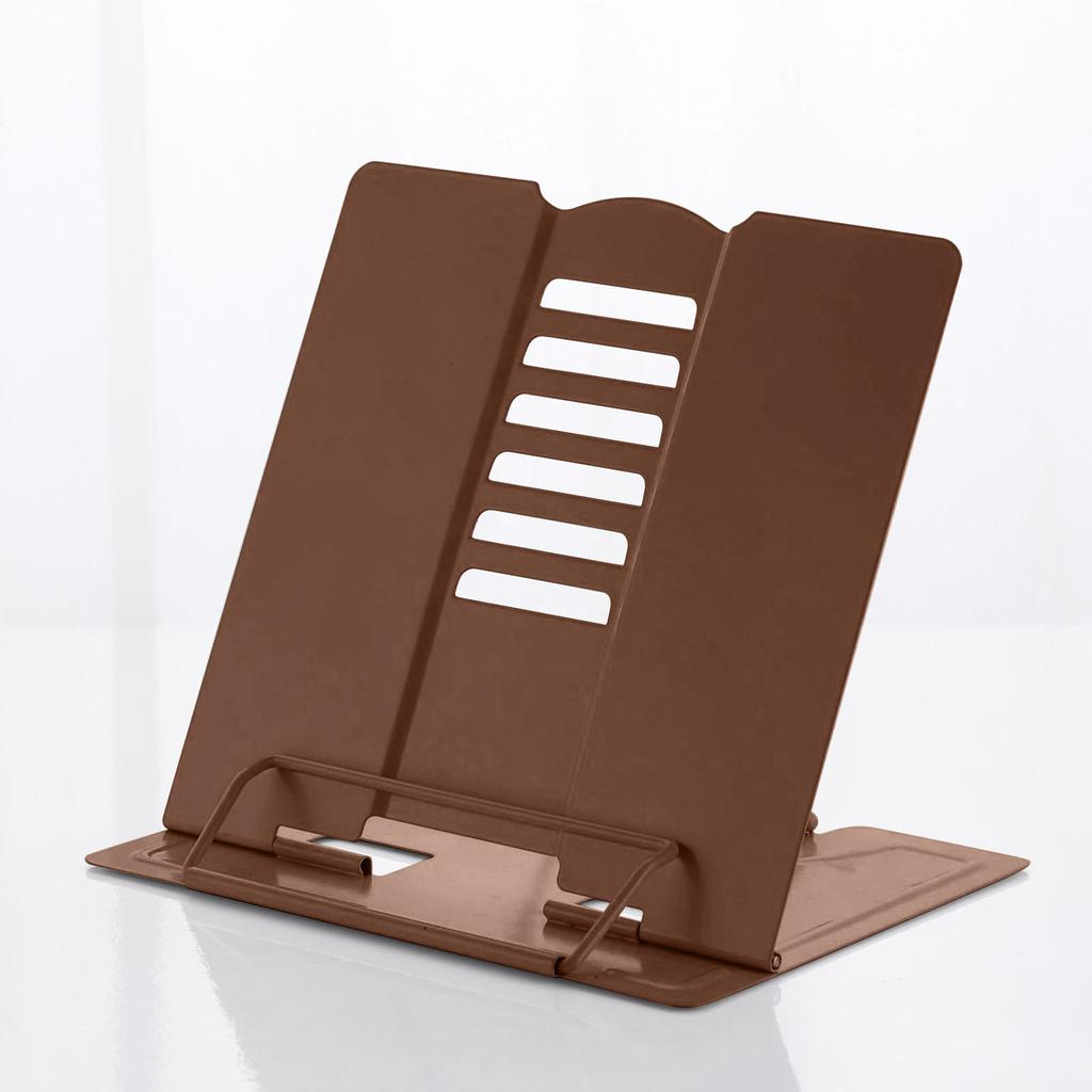 Desk Book Stand Metal Reading Rest Book Holder  Cookbook Documents Holder With Page Clips