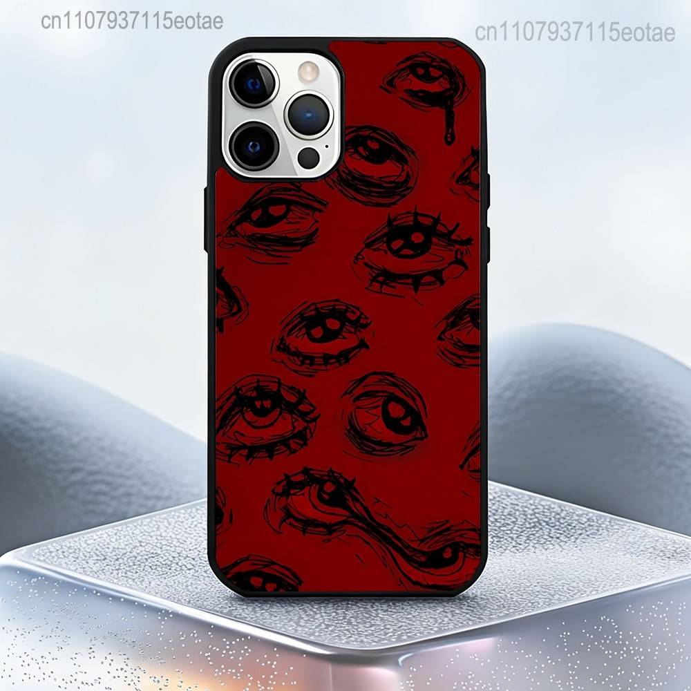 Чехол 'Ужасное Страшное Лицо Глаза' Для iPhone 17,16,15,14,13,12,11,Pro,Max,Plus,Mini,SE4,E Магнитный Magsafe Беспроводная Зарядка