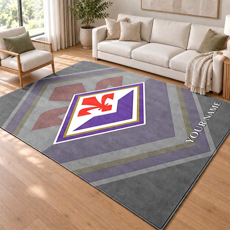 ACF Fiorentina Custom Name Personalized Rug Non‑Slip Doormat Floor Carpet Housewarming Birthday Gift for Family Friends