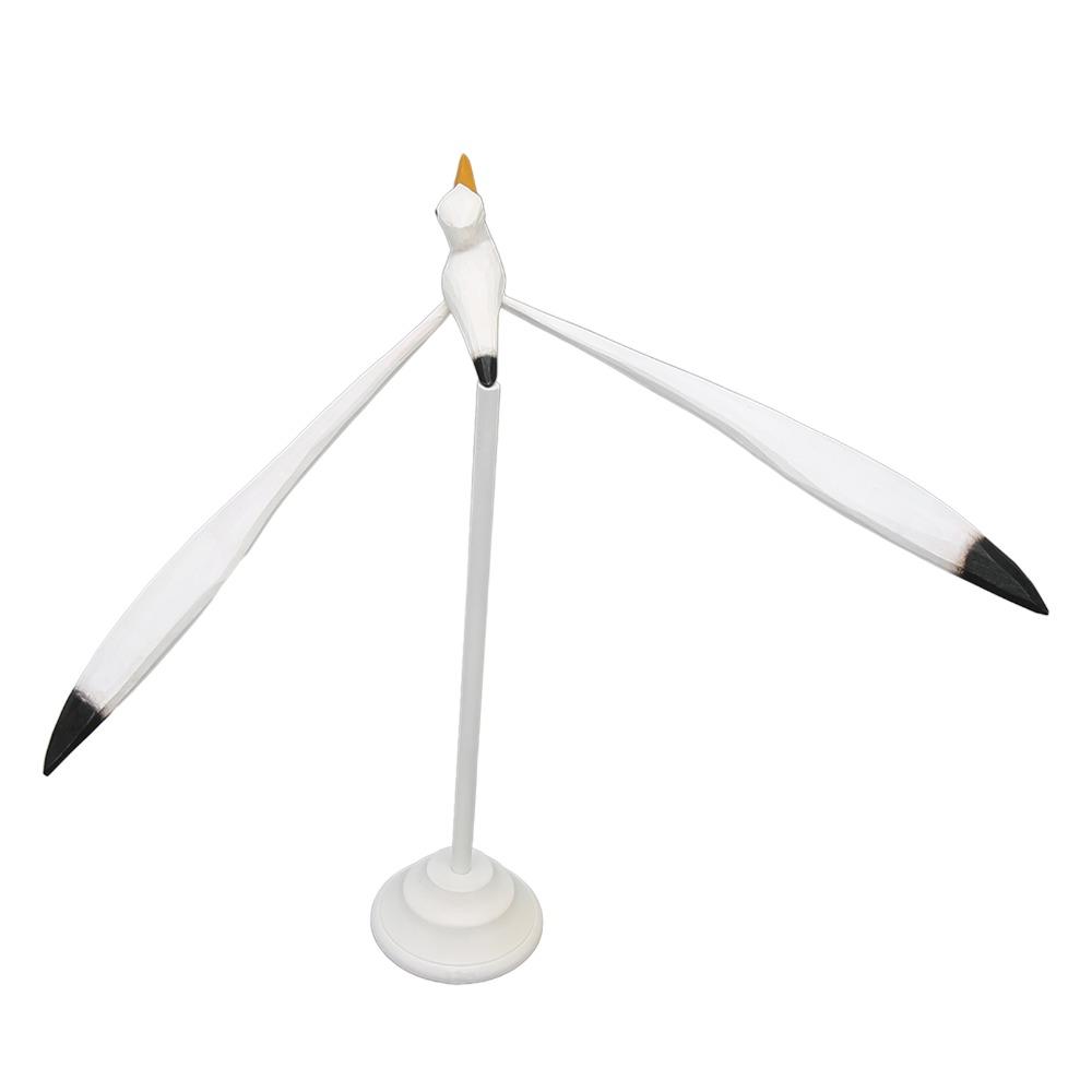 5pcs White Seagull Statue Balancing Nautical Sculpture Mobiles Seagull Figurine For Patio