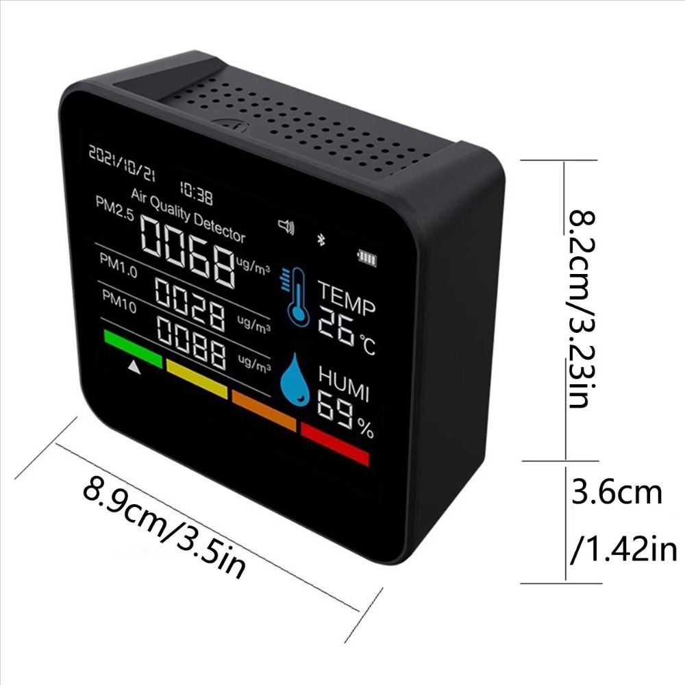 Температура 9 в 1 Монитор Качества Воздуха Bluetooth Измеритель Загрязнения Воздуха Детектор Углекислого Газа Главная
