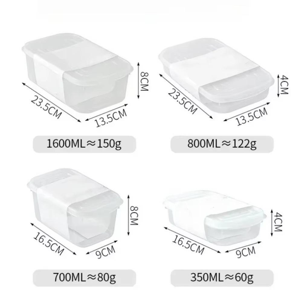 Sealed Fridge Food Storage Box 350ML/700ML/800ML/1600ML Fresh Divided Organizer  for Food Sorting