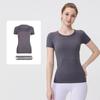 Женский короткий топ для йоги LULU 1.0 с коротким рукавом, быстросохнущий